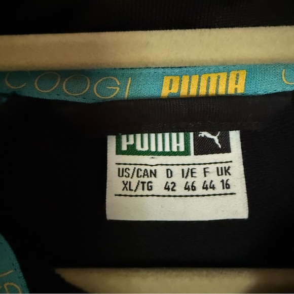 Puma x Coogi Women's Black Track Jacket Knit Sleeves Size XL - Picture 12 of 15